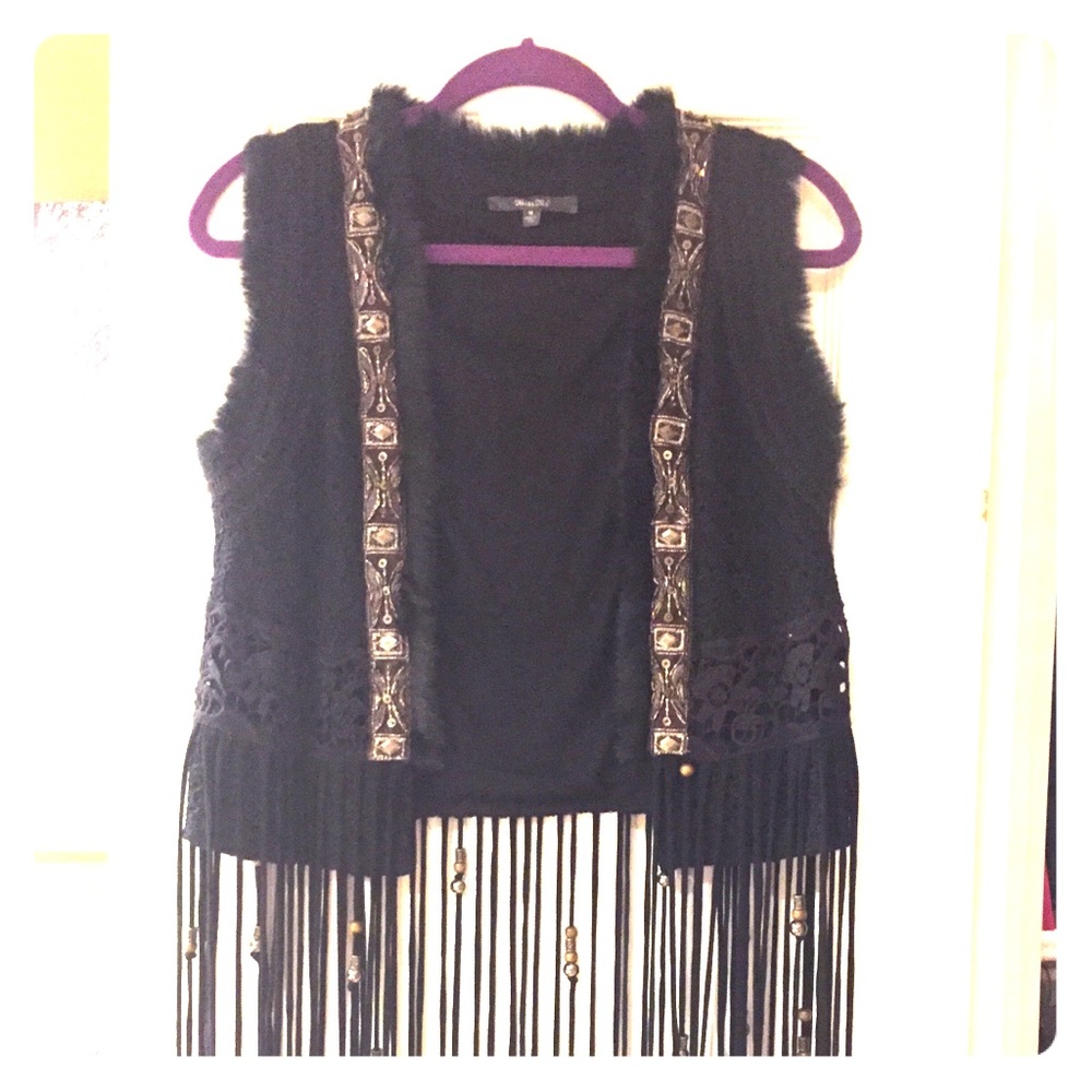 Miss Me vest with feinge